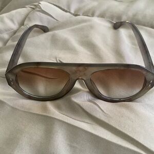 Free People brand aviator sunglasses grayish/brown color